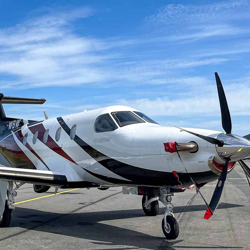 PC12 airplane charter